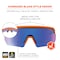 Ergodyne AEGIR-MI, Safety Glasses, Blue Mirror Lens, Orange Frame, Half-Frame AEGIR-MI - alternate 6